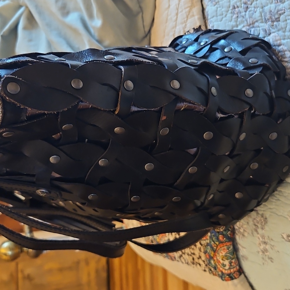 PATRICIA NASH Black Twisted Braid Mizzana Bag Used But Still Stunning! - Picture 7 of 12